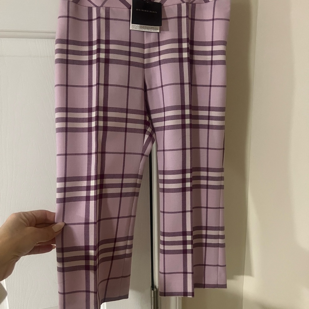 Authentic girls Burberry Pink Plaid Trousers